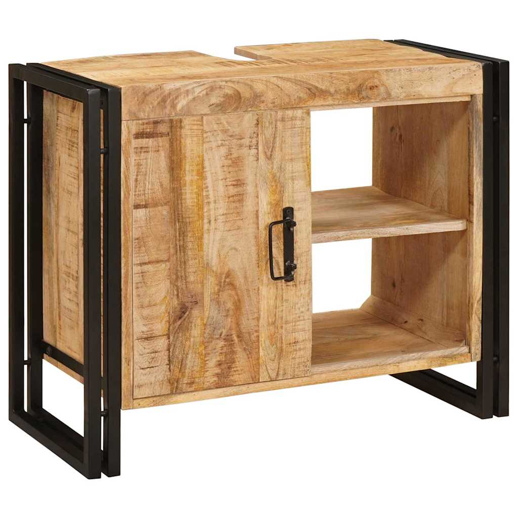 Vaskeskab med hylde Brun 71 x 33 x 58 cm Massivt mangotræ