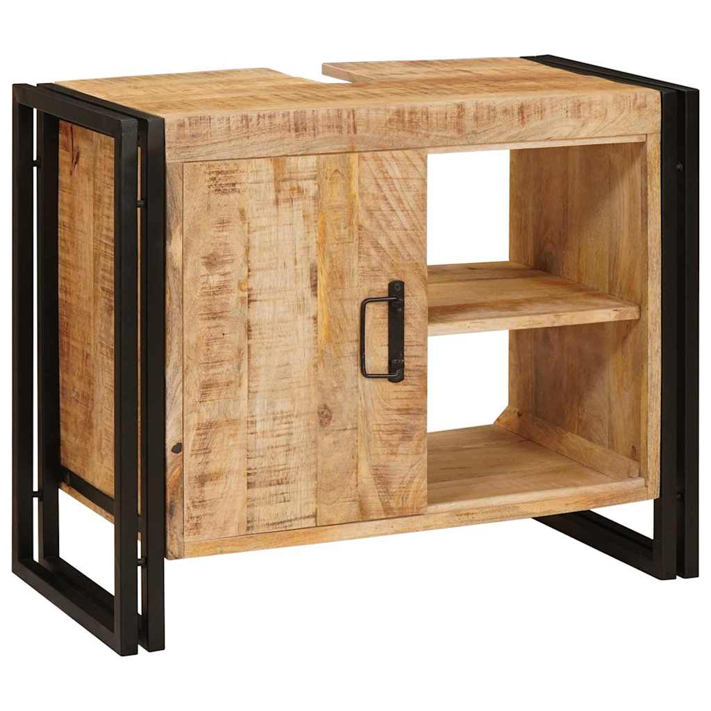 Vaskeskab med hylde Brun 71 x 33 x 58 cm Massivt mangotræ
