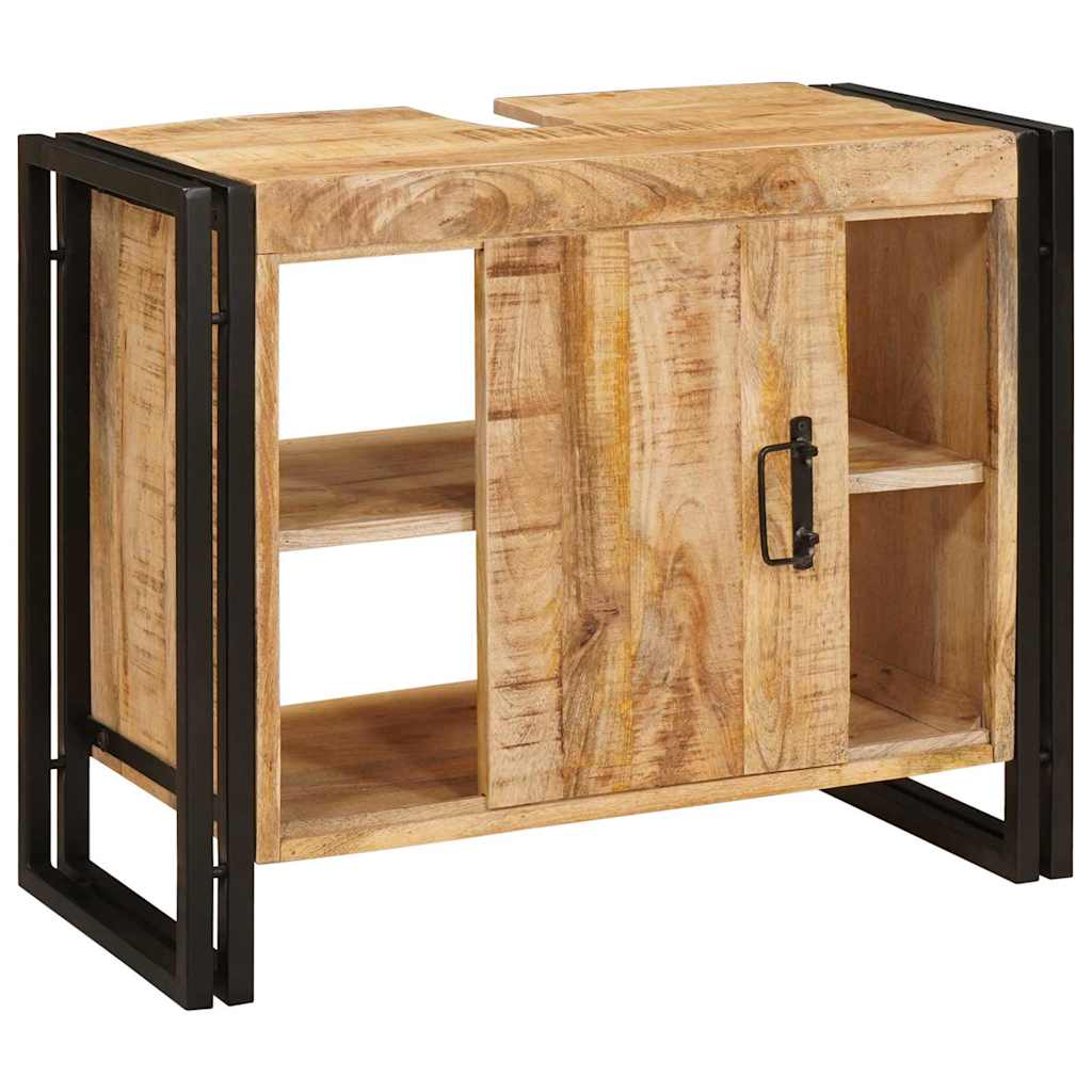 Vaskeskab med hylde Brun 71 x 33 x 58 cm Massivt mangotræ