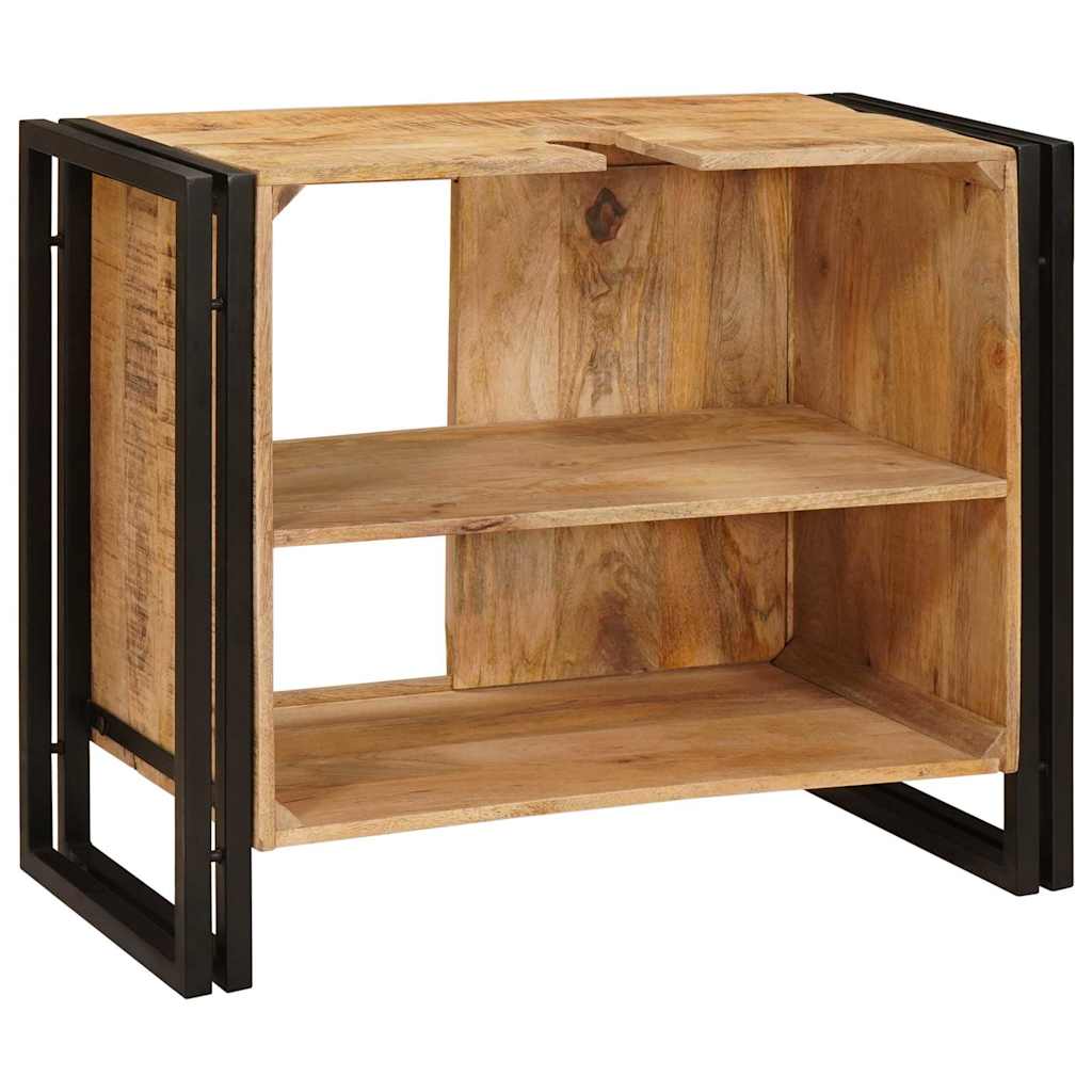 Vaskeskab med hylde Brun 71 x 33 x 58 cm Massivt mangotræ