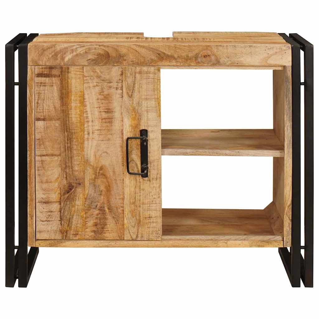 Vaskeskab med hylde Brun 71 x 33 x 58 cm Massivt mangotræ