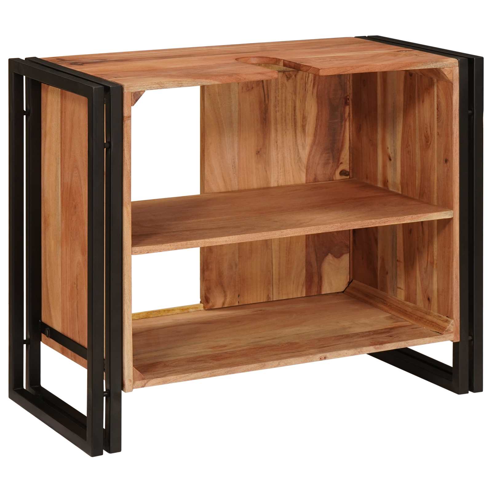Vaskeskab med hylde Brun 71 x 33 x 58 cm Massivt Akacietræ