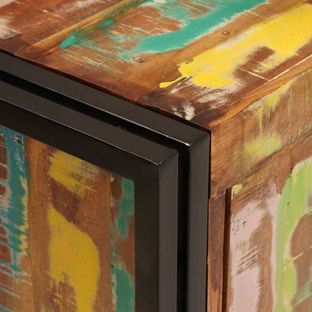 Vaskeskab med dør Flerfarvet 71 x 33 x 58 cm Solid genbrugs træ