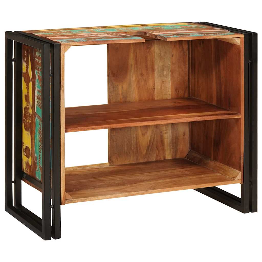 Vaskeskab med dør Flerfarvet 71 x 33 x 58 cm Solid genbrugs træ