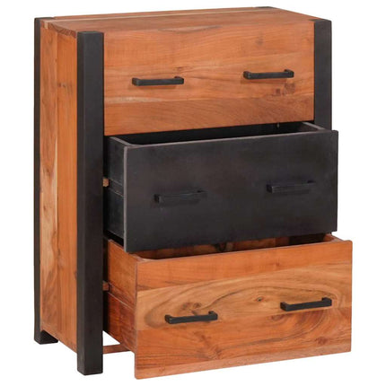 Sideboard 3 stk. Brun 165 x 30 x 75 cm Massivt Akacietræ