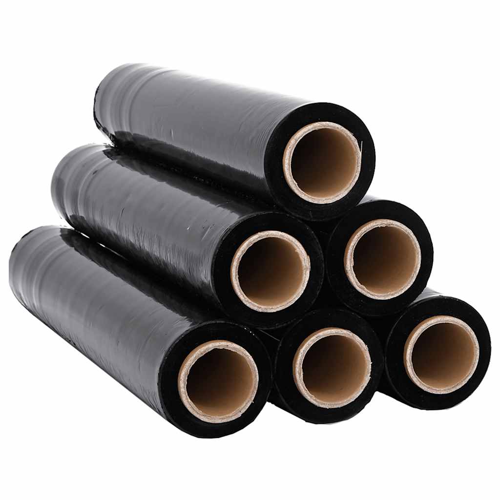 Strækfilm 6 pcs sort 23 μm 50 cm x 300 m