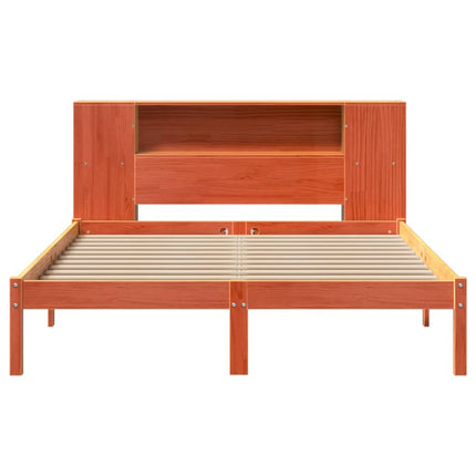 seng med reol uden madras 150x200cm massivt fyrretræ gyldenbrun