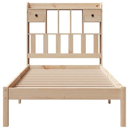 seng med reol uden madras 90x190 cm massivt fyrretræ