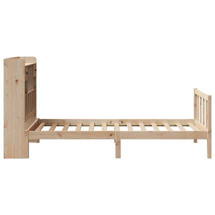 seng med reol uden madras 90x190 cm massivt fyrretræ
