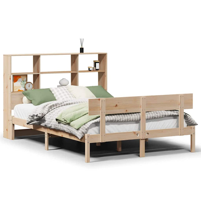 seng med reol uden madras 160x200 cm massivt fyrretræ