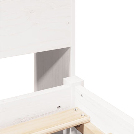 seng med reol uden madras 160x200 cm massivt fyrretræ hvid