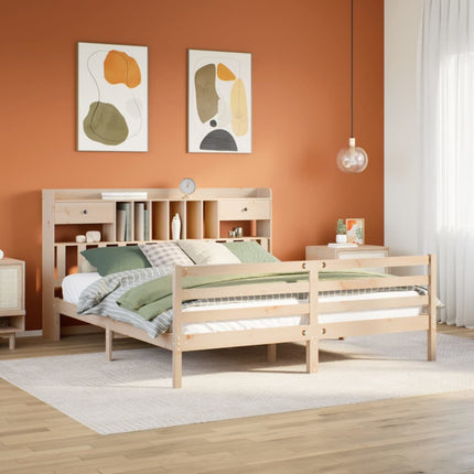 seng med reol uden madras 180x200 cm massivt fyrretræ