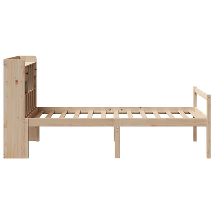 seng med reol uden madras 90x190 cm massivt fyrretræ