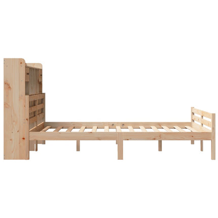 seng med reol uden madras 140x200 cm massivt fyrretræ