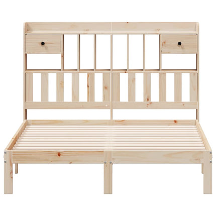 seng med reol uden madras 140x190 cm massivt fyrretræ