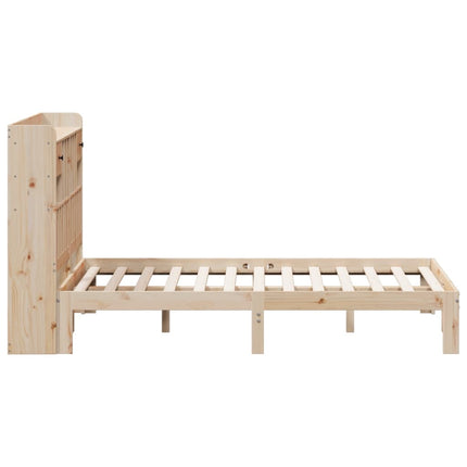 seng med reol uden madras 140x190 cm massivt fyrretræ