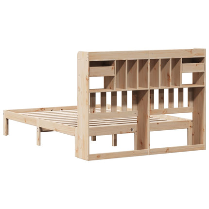 seng med reol uden madras 140x190 cm massivt fyrretræ