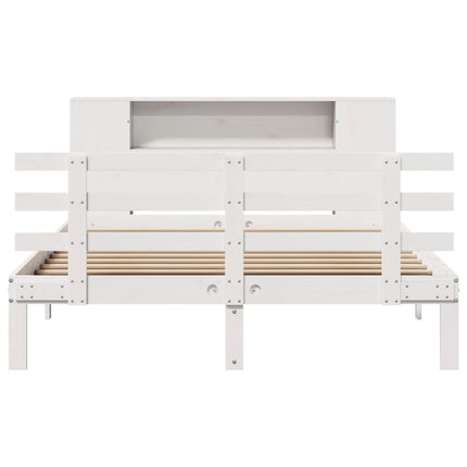 reolseng uden madras hvid 160x200 cm massivt træ fyrretræ