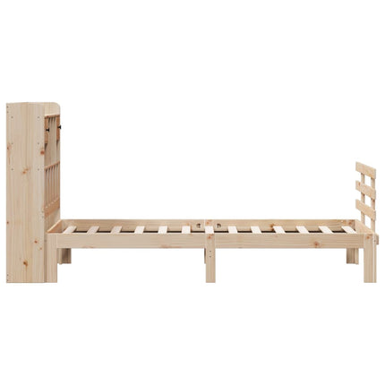 seng med reol uden madras 100x200 cm massivt fyrretræ