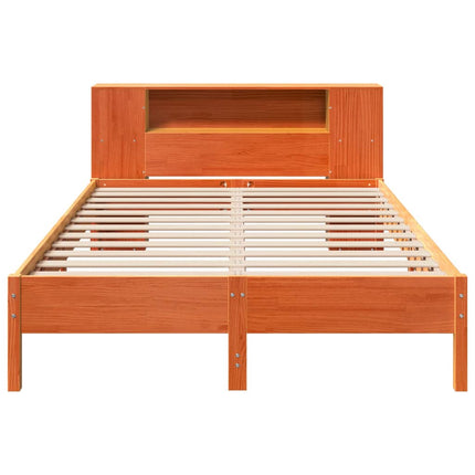 seng med reol uden madras 150x200cm massivt fyrretræ gyldenbrun