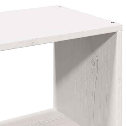 seng med reol uden madras 180x200 cm massivt fyrretræ hvid