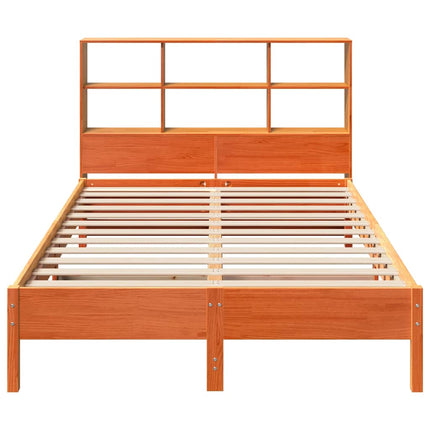 seng med reol uden madras 120x200cm massivt fyrretræ gyldenbrun