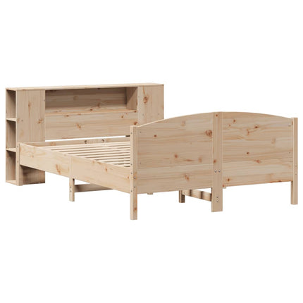 seng med reol uden madras 135x190 cm massivt fyrretræ