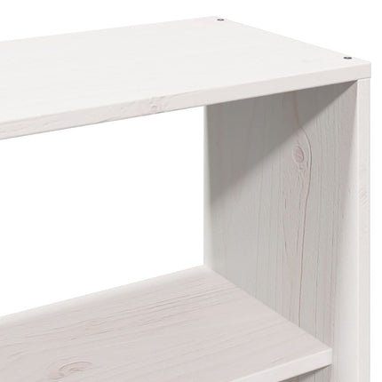 seng med reol uden madras 160x200 cm massivt fyrretræ hvid
