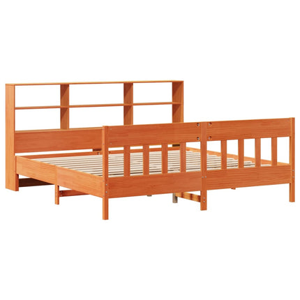 sengeramme uden madras 180x200 cm massivt fyrretræ gyldenbrun