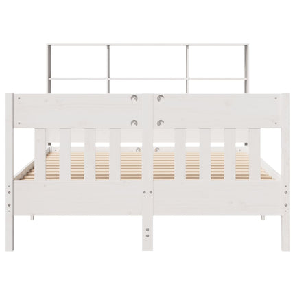 sengeramme uden madras 160x200 cm massivt fyrretræ hvid