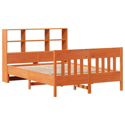 sengeramme uden madras 150x200 cm massivt fyrretræ gyldenbrun