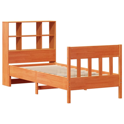 sengeramme uden madras 100x200 cm massivt fyrretræ gyldenbrun