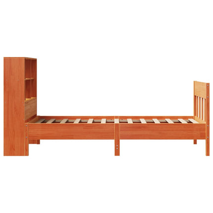 sengeramme uden madras 100x200 cm massivt fyrretræ gyldenbrun