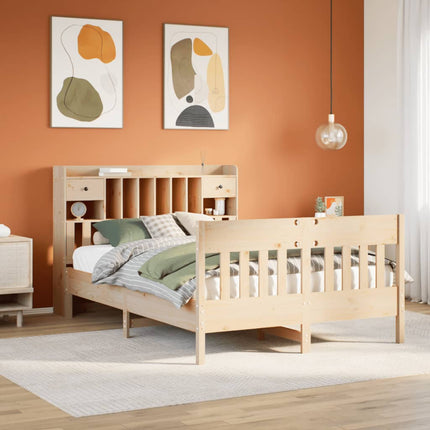 sengeramme uden madras 140x200 cm massivt fyrretræ