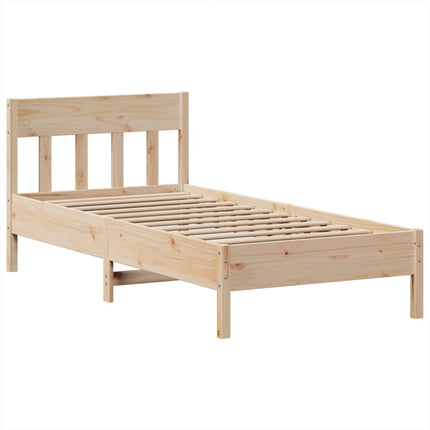 sengeramme uden madras 90x200 cm massivt fyrretræ