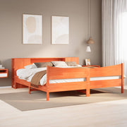 sengeramme uden madras 180x200 cm massivt fyrretræ gyldenbrun