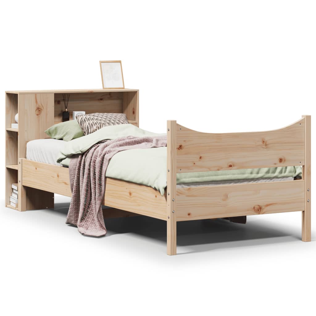 sengeramme uden madras 90x200 cm massivt fyrretræ