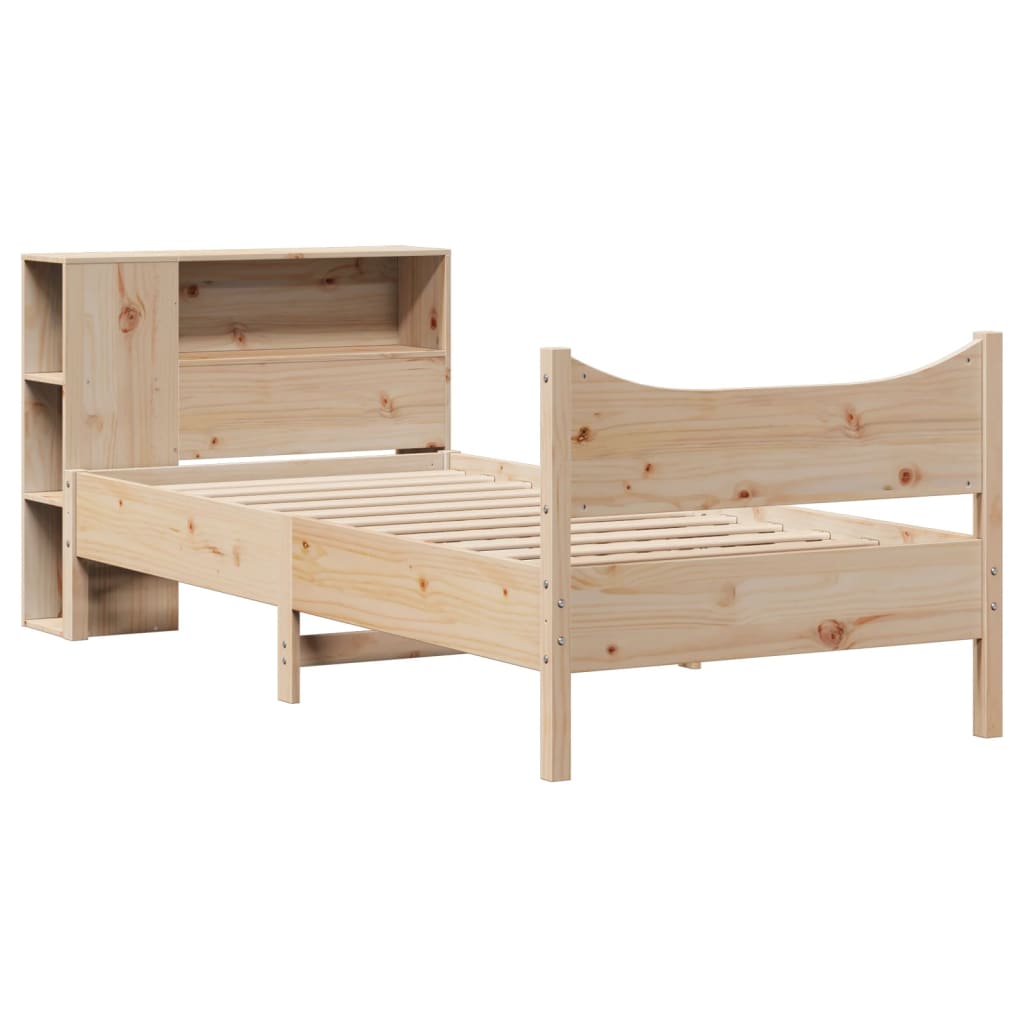 sengeramme uden madras 90x200 cm massivt fyrretræ
