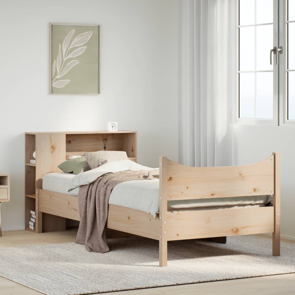 sengeramme uden madras 90x200 cm massivt fyrretræ