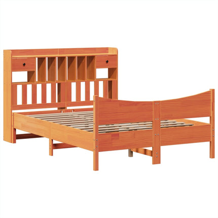 sengeramme uden madras 160x200 cm massivt fyrretræ gyldenbrun