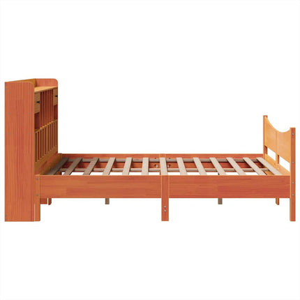 sengeramme uden madras 150x200 cm massivt fyrretræ gyldenbrun
