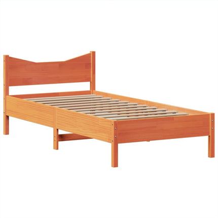 sengeramme uden madras 100x200 cm massivt fyrretræ gyldenbrun