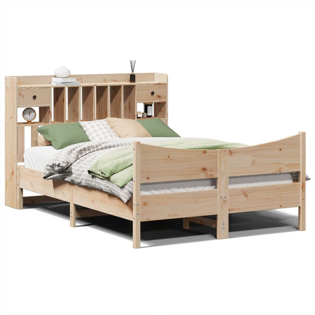 sengeramme uden madras 140x190 cm massivt fyrretræ