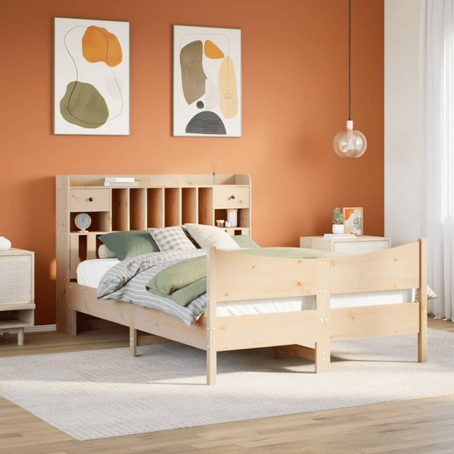 sengeramme uden madras 140x190 cm massivt fyrretræ