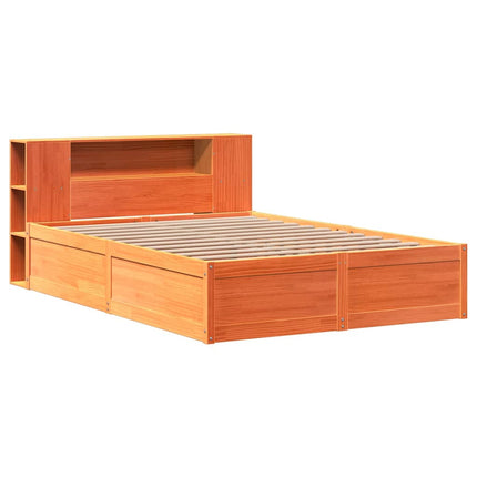 sengeramme uden madras 150x200 cm massivt fyrretræ gyldenbrun