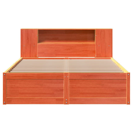 sengeramme uden madras 150x200 cm massivt fyrretræ gyldenbrun