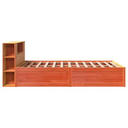 sengeramme uden madras 150x200 cm massivt fyrretræ gyldenbrun