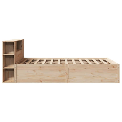 sengeramme uden madras 135x190 cm massivt fyrretræ hvid