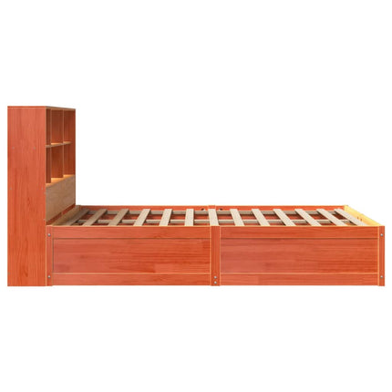 sengeramme uden madras 140x200 cm massivt fyr gyldenbrun