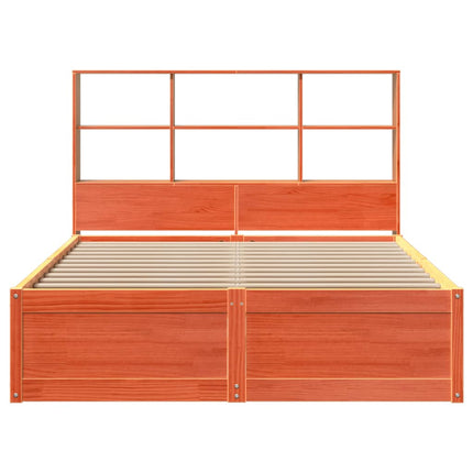 sengeramme uden madras 120x200 cm massivt fyrretræ gyldenbrun